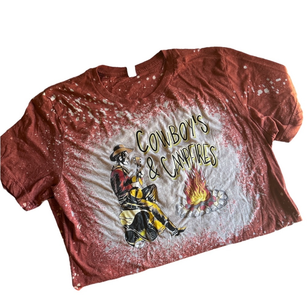 Brand new Cowboys and Campfires tshirt. Size Large.